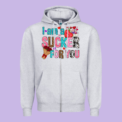 I Am A Sucker For You Zipper Hoodie Designed By Nancycooperartshop