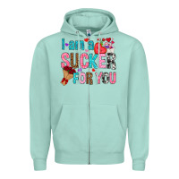 Seafoam i am a sucker for you Zipper Hoodie - NancyCooperArtShop