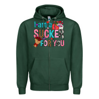 Sports Green i am a sucker for you Zipper Hoodie - NancyCooperArtShop