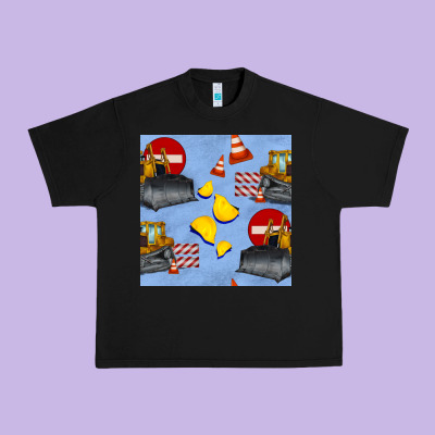 Bulldozer Seamles Pattern Urban Heavy Tee Designed By Bundleandbundleshop
