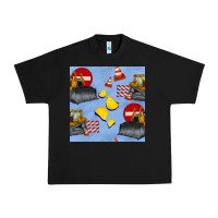 Black bulldozer seamles pattern Urban Heavy Tee - BundleAndBundleShop