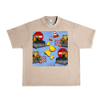 French Oak bulldozer seamles pattern Urban Heavy Tee - BundleAndBundleShop