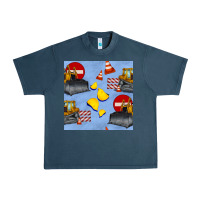 Midnight Navy bulldozer seamles pattern Urban Heavy Tee - BundleAndBundleShop
