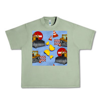 Oil Green bulldozer seamles pattern Urban Heavy Tee - BundleAndBundleShop