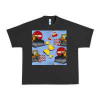 Pigment Black bulldozer seamles pattern Urban Heavy Tee - BundleAndBundleShop