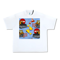 White bulldozer seamles pattern Urban Heavy Tee - BundleAndBundleShop