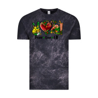 Cloud Black peace love  elf Vintage Tee - AdoDesignShop