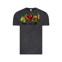 Vintage Black peace love  elf Vintage Tee - AdoDesignShop