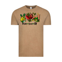 Vintage Coffee peace love  elf Vintage Tee - AdoDesignShop