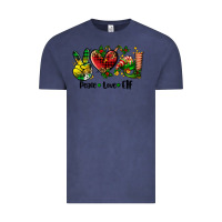 Vintage Denim peace love  elf Vintage Tee - AdoDesignShop