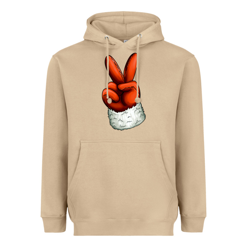 Christmas Peace Hand Heavyweight Hoodie by Jasminsmagicworld | Teevron