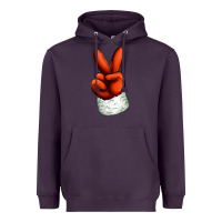 Plum Christmas peace hand Heavyweight Hoodie - Jasminsmagicworld