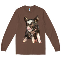 Chestnut baby berkshire pig Long Sleeve Tee - LillyAllenDesigns