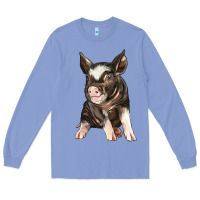 Colony Blue baby berkshire pig Long Sleeve Tee - LillyAllenDesigns