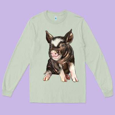 Baby Berkshire Pig Long Sleeve Tee Designed By Lillyallendesigns