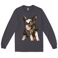 Smoke baby berkshire pig Long Sleeve Tee - LillyAllenDesigns