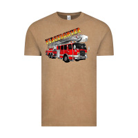 Vintage Coffee firefighter fire truck Vintage Tee - Artiststas
