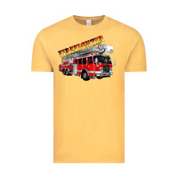 Vintage Mustard firefighter fire truck Vintage Tee - Artiststas