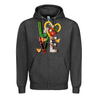 Charcoal Heather teacher love nca Zipper Hoodie - NancyCooperArtShop