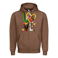 Chestnut teacher love nca Zipper Hoodie - NancyCooperArtShop