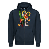 Navy teacher love nca Zipper Hoodie - NancyCooperArtShop