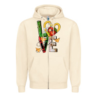 Sandshell teacher love nca Zipper Hoodie - NancyCooperArtShop