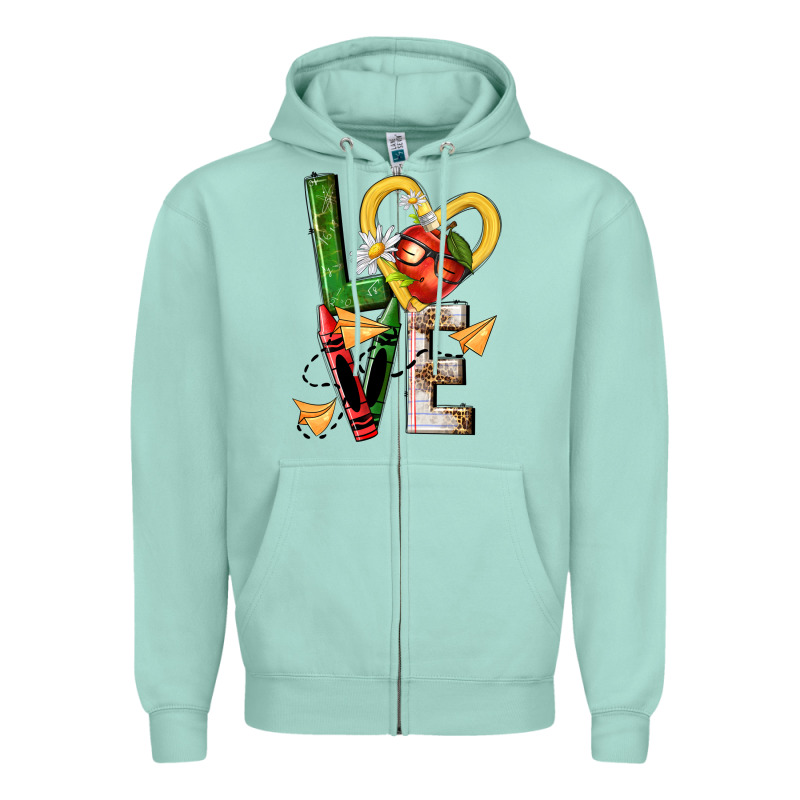 Teacher Love Nca Zipper Hoodie by NancyCooperArtShop | Teevron