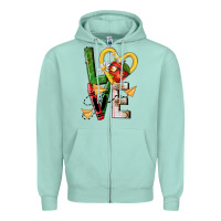 Seafoam teacher love nca Zipper Hoodie - NancyCooperArtShop