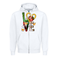 White teacher love nca Zipper Hoodie - NancyCooperArtShop