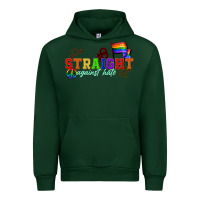 Forest Green Straight agains hate Urban Hoodie - CowGirlArtShop