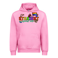 Fuchsia Pink Straight agains hate Urban Hoodie - CowGirlArtShop