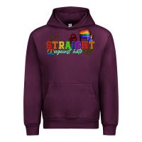 Mauve Wine Straight agains hate Urban Hoodie - CowGirlArtShop