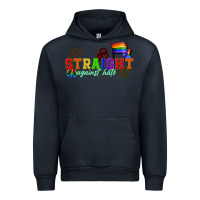 Navy Straight agains hate Urban Hoodie - CowGirlArtShop