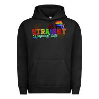 Pigment Black Straight agains hate Urban Hoodie - CowGirlArtShop