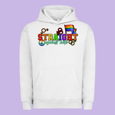 Straight Agains Hate Urban Hoodie Designed By Cowgirlartshop