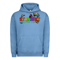 Pigment Pebble Blue Straight agains hate Urban Hoodie - CowGirlArtShop