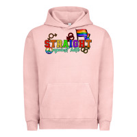 Pigment Salmon Straight agains hate Urban Hoodie - CowGirlArtShop