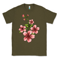 Army Green pink flowers hibiscus Classic Tee - Jasminsmagicworld