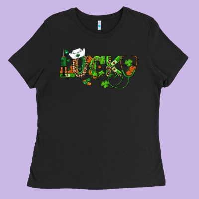 Ladies Tee st patricks day lucky nurse