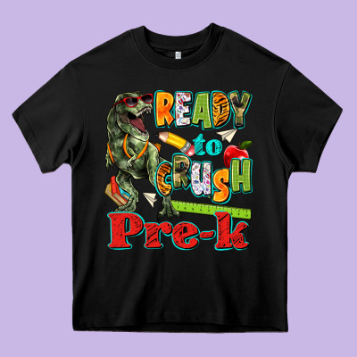 Ready To Crush Pre K Heavy Core Tee Designed By Texasbilliewilder