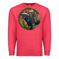 Cardinal Black Angus Bull with Christmas Lights Premium Sweatshirt - RanaPortraitStore