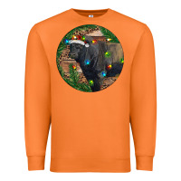 Carrot Black Angus Bull with Christmas Lights Premium Sweatshirt - RanaPortraitStore