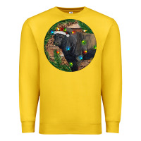 Lemon Black Angus Bull with Christmas Lights Premium Sweatshirt - RanaPortraitStore