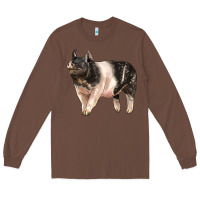Chestnut hampshire pig Long Sleeve Tee - LillyAllenDesigns
