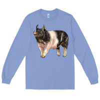 Colony Blue hampshire pig Long Sleeve Tee - LillyAllenDesigns