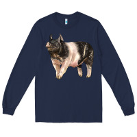 Navy hampshire pig Long Sleeve Tee - LillyAllenDesigns