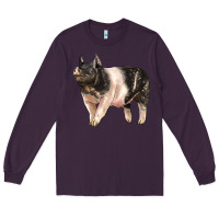 Plum hampshire pig Long Sleeve Tee - LillyAllenDesigns