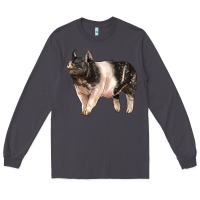 Smoke hampshire pig Long Sleeve Tee - LillyAllenDesigns