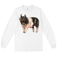 White hampshire pig Long Sleeve Tee - LillyAllenDesigns