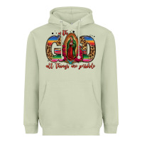 Matcha with god all things are possible lady of guadalupe Heavyweight Hoodie - Jasminsmagicworld